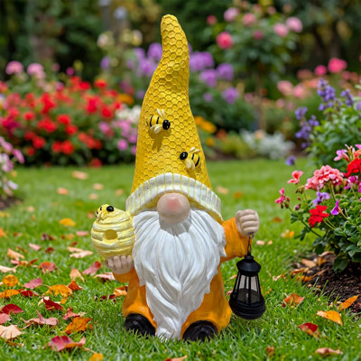 Magnesium Oxide Tree Spirit Old Man Statue With Bee Decor Garden Sculpture Ornament