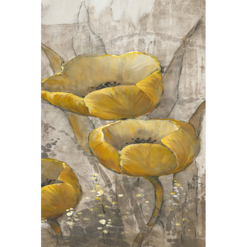 Ochre Tulips I - Wrapped Canvas Print, 76cm H x 51cm W x 3.8cm D
