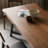 Modern simple solid wood dining table-109663469