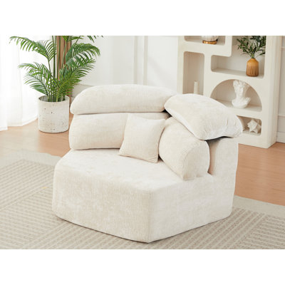 Fauteuil d'appoint surdimensionné avec coussins Bahl