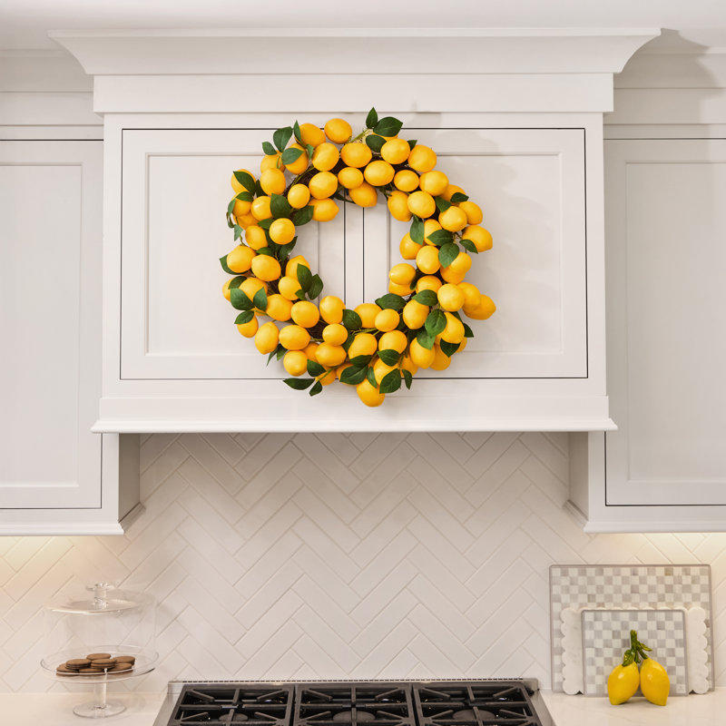 Couronne en mousse citron 28 po