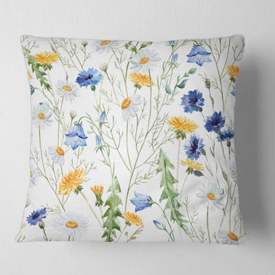Wildflowers Camomille et Clover Bell II - Housse de coussin carré et insert