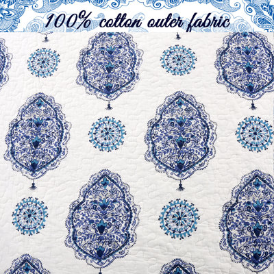 Tamarind Cotton Paisley and Floral Quilt Set