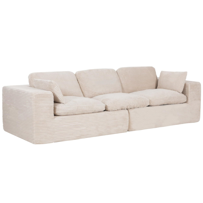 110" Oversized Sofa For Living Room, Cream