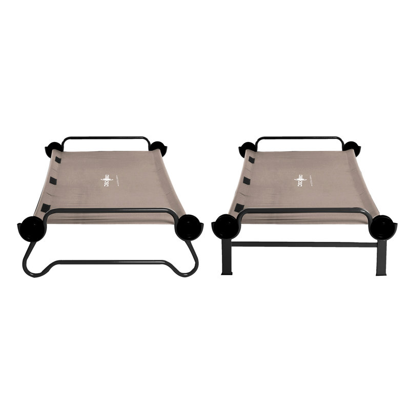 Large Disc-O-Bed Portable Double Cot, Beige