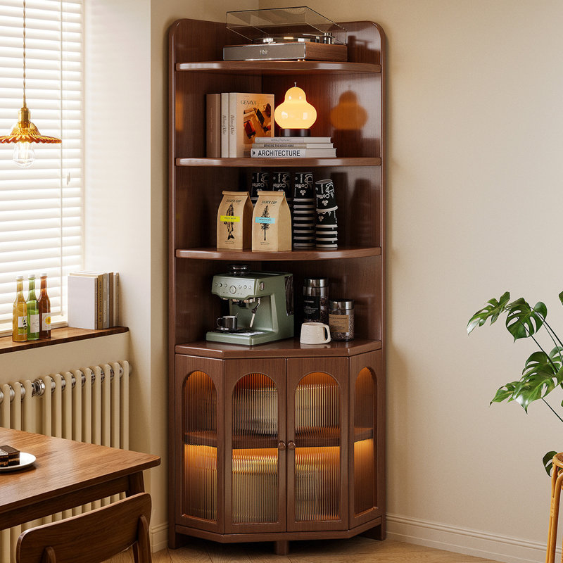 Armoire de coin Retro, 19.69, Nut-Brown