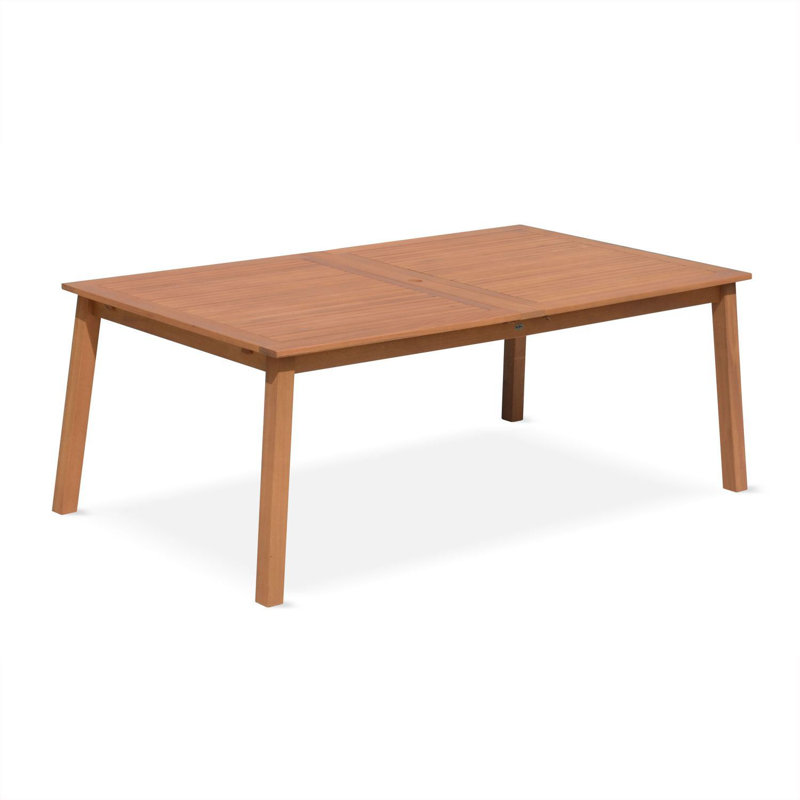 Ilysa Rectangular Eucalyptus Outdoor Dining Table With Umbrella Hole , 300cm cm W 110cm cm D
