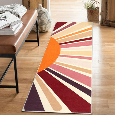 Mignon tapis lavable à la machine Sunburst
