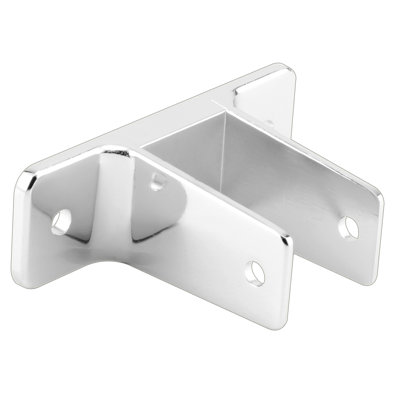 Prime-Line Two Ear Wall Bracket, For 1-1/4 in. Panels, Zinc Alloy, Chrome Plated Finish (Single Pack)
