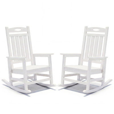 Ensemble de 2 chaises berçantes d'extérieur en PEHD pour adultes