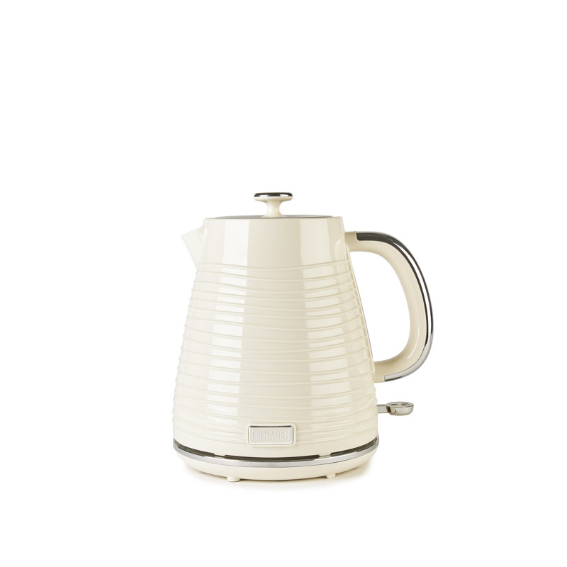 HADEN Devon 1.7L Plastic Electric Tea Kettle, Cream