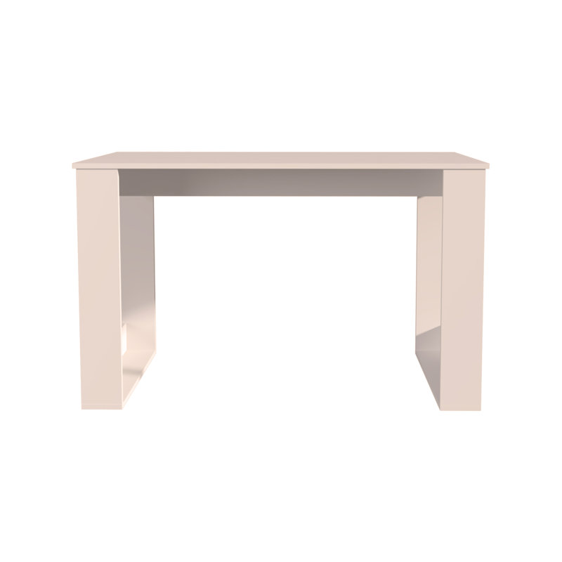 Bureau rectangulaire en bois manufacturé H 28,7 po x l 47,2 po Eulla, White