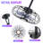 15-Inch Outdoor Plug-In Hanging Caged Ceiling Fan with LED Light, Remote and App Control, Black-133733992-133733994