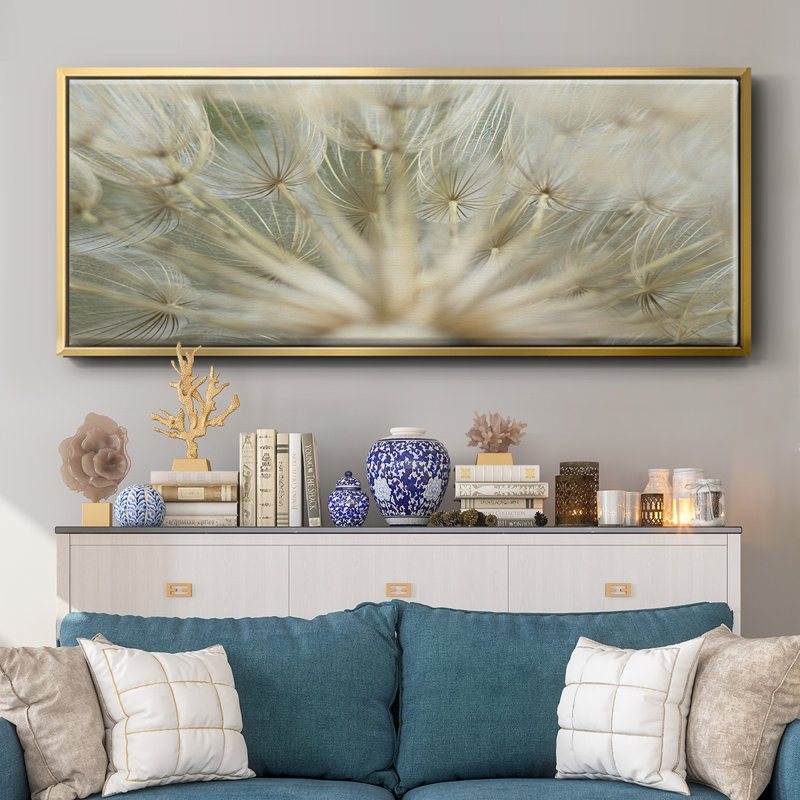 Macro Dandelion IV- Framed Canvas