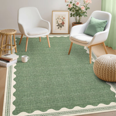 Tapis festonné et lavable pour tapis de chambre à coucher moderne