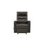 Fauteuil inclinable, cuir brun foncé et similicuir-1990518207