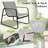 4 Piece Patio Conversation Set With PVC-coated polyester Chairs, Loveseat, Matching Coffee Table Lightweight, Weatherproof, Water UV-Resistant Ideal For Gardens, Balconies, Poolsides, Backyards - Patio Furniture Outdoor-331219421