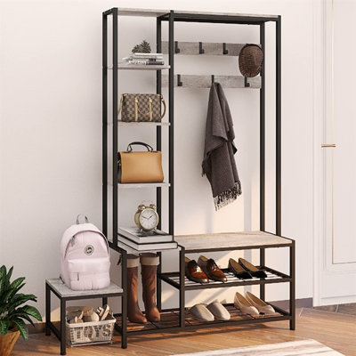 Freestanding Valet Stand with Storage
