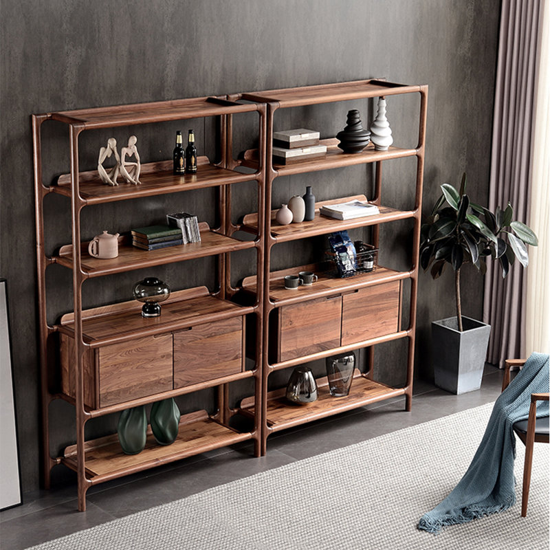 Light luxury style solid wood bookcase