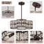 Lustre tambour 4 lumières à longueur réglable-723128352