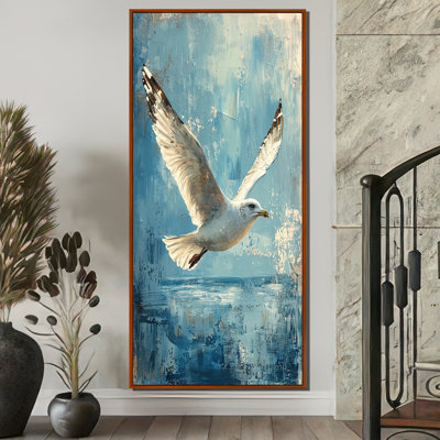 Azed Seagull In The Breeze I - Bird Wall Art Decor