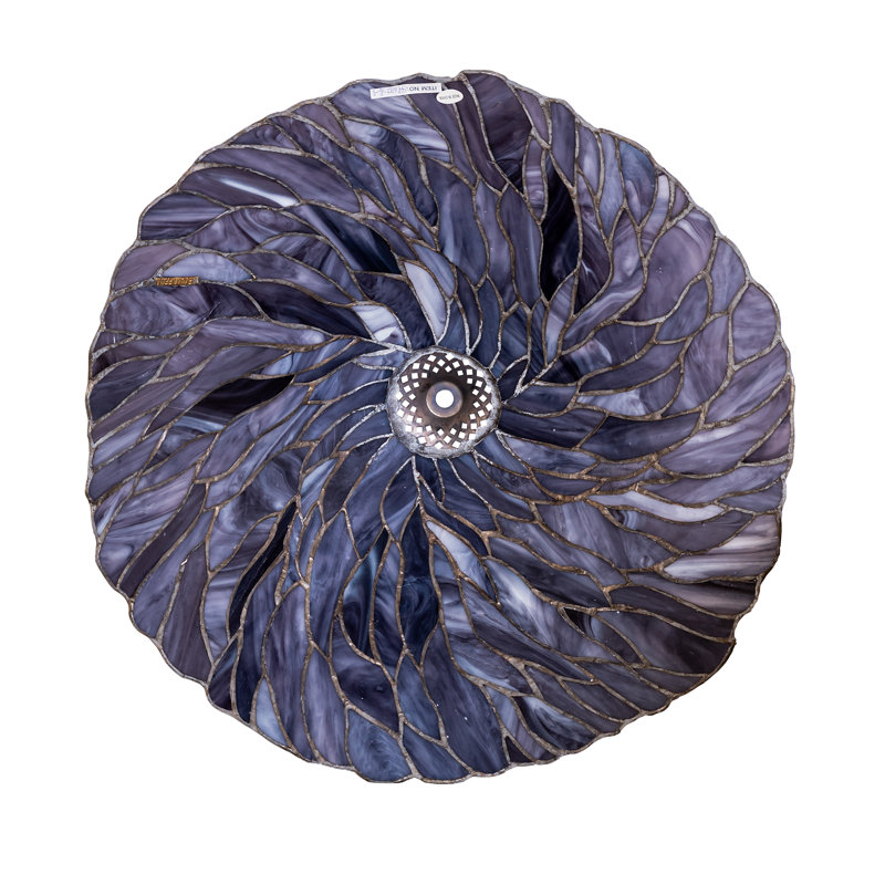 Lamp Shade, 6" H x 16" W x 16" D, Purple/Blue/Mauve