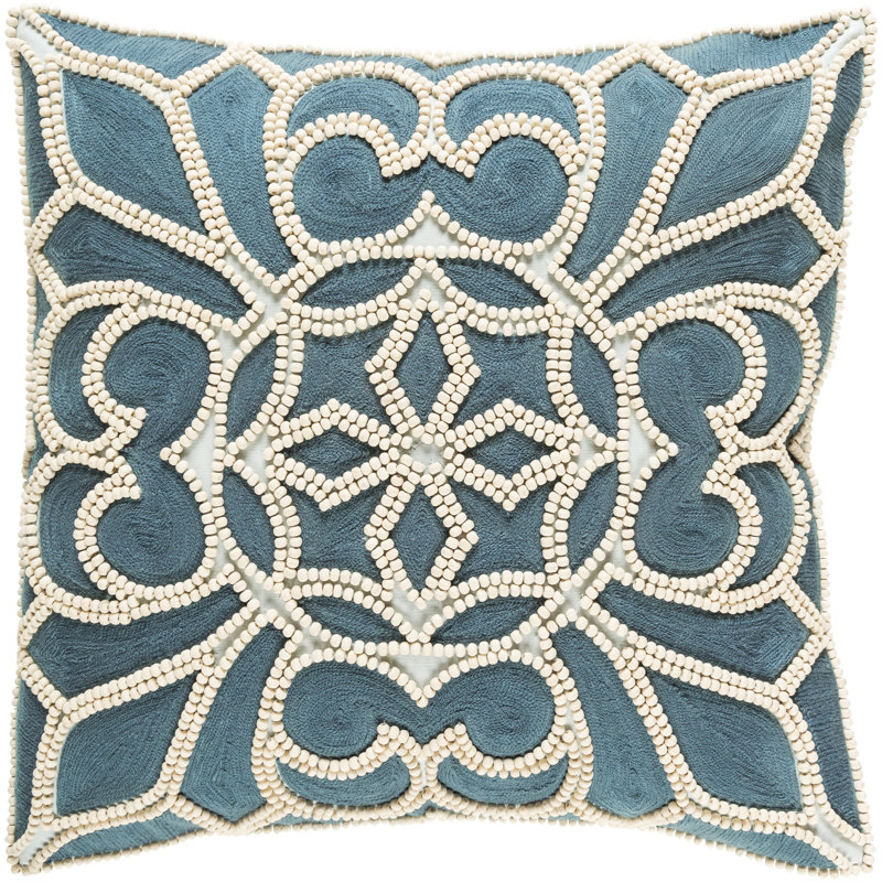Pastiche Damask Cotton Throw Pillow, 20" H x 20" W x 0.25" D, Brown, Pillow Cover Only - No Insert