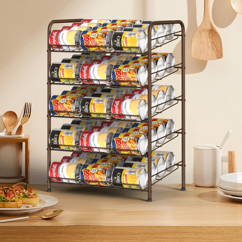 5 - Tier Can Rack Brown