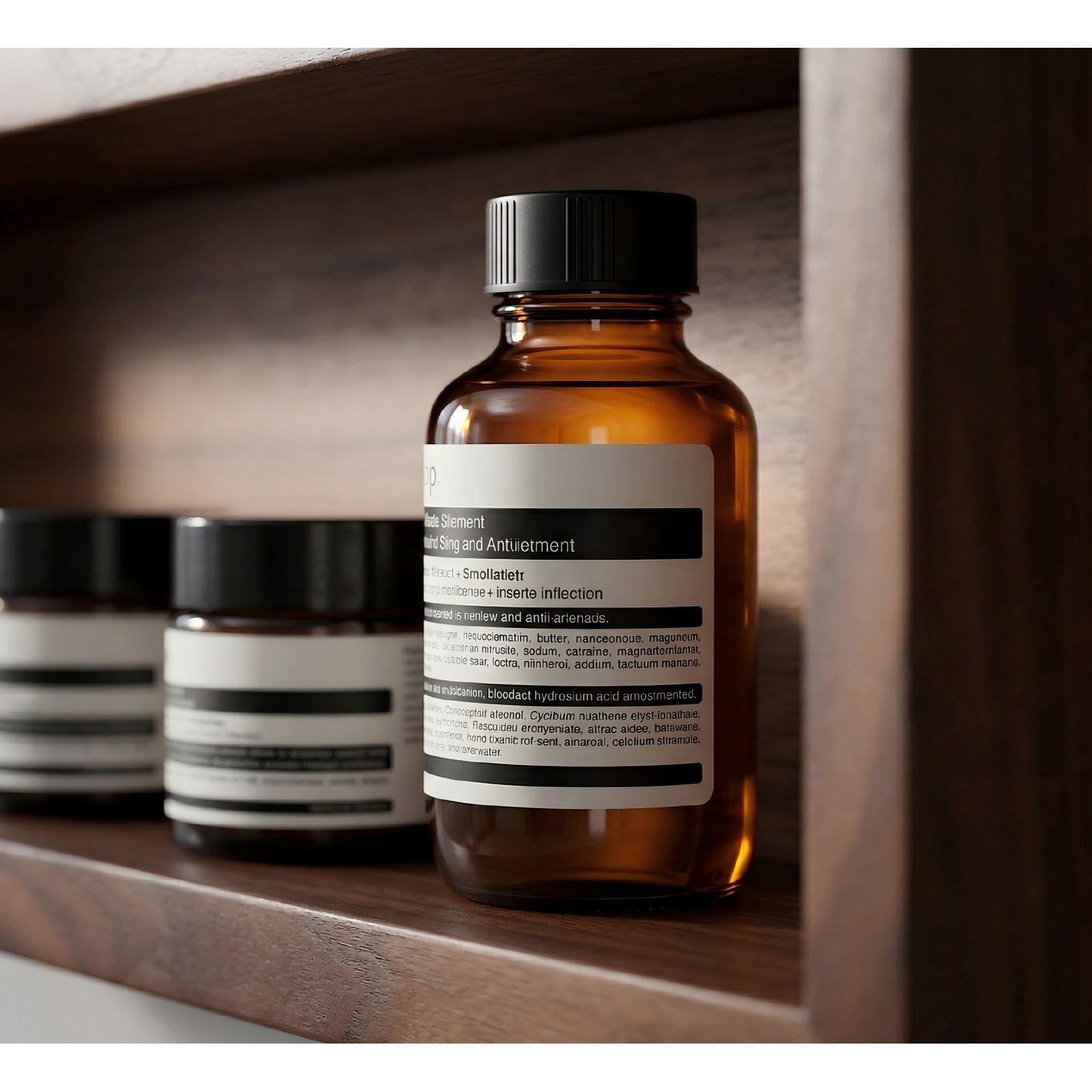 Wall Mounted Bathroom Shelves, Walnut
