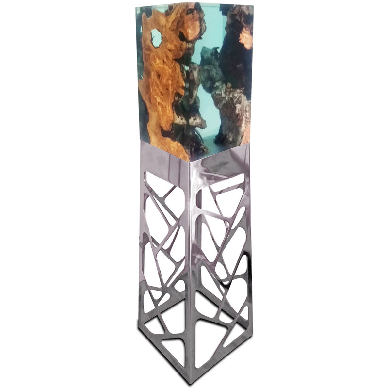 59'' Chrome LED Column Floor Lamp, 59"