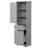 Tall Bathroom Storage Cabinet with Adjustable Shelves - Gray-2015428983
