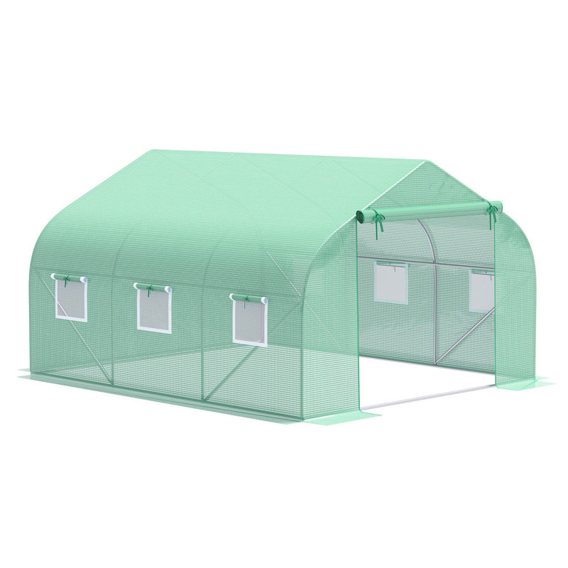 Outsunny Outdoor Walk-In Greenhouse, 6.8" H x 11.5" W x 9.8" D, Green