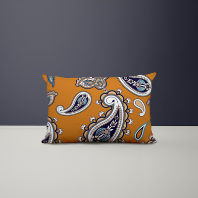 Paisley Outdoor Reversible Throw Pillow