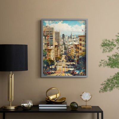 Paysages de la série Cccxxxvi - reproduction encadrée de qualité supérieure - prête à être accrochée - aucun clou requis