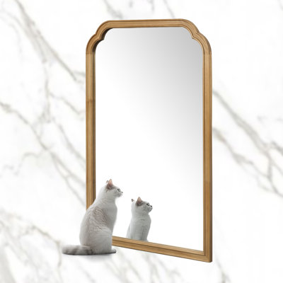 Solid Wood Wall Mirror for Bathroom or Bedroom