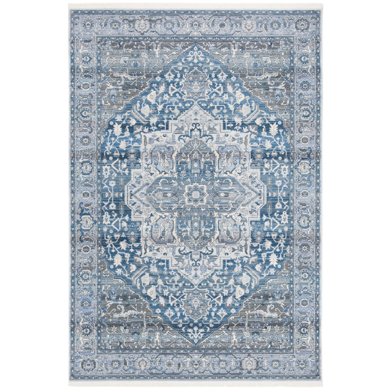 Tapis oriental bleu Pluto, Rectangle 4 pi x 6 pi
