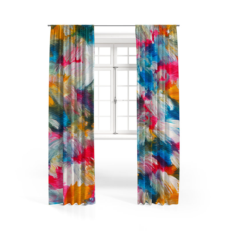 Semi Sheer Curtain Pair, 40" W x 52" L
