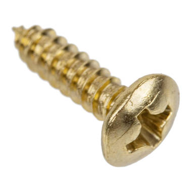 UNIQANTIQ Hardware Supply #6 x 5/8 Antique Copper Round Head Slot Drive Wood Screws ( Pack of 25 ) SC-AC658R