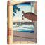 Tortue surplombant la rivière et le mont Fuji, paysage japonais, images Ukiyo-e-123634438-123634442