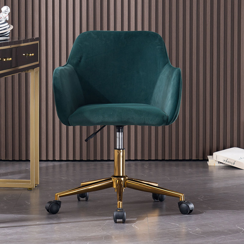 Maxton Velvet Office Chair, Green, Velvet