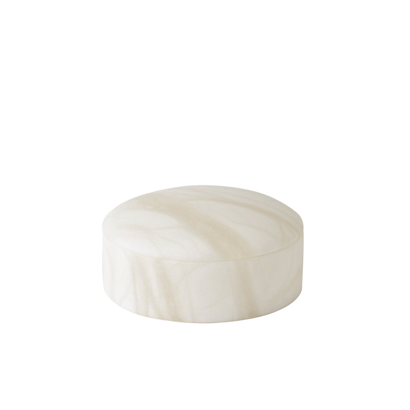 Gala Alabaster Canister-Short, White