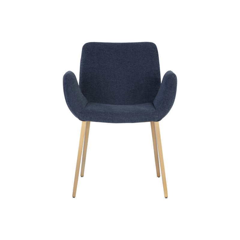 Benziger Upholstered Arm Chair, Blue