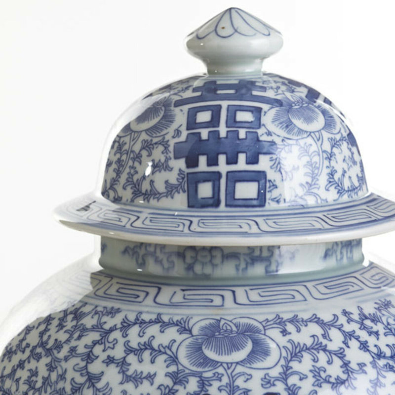Handmade Jar, Blue/White