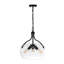 Lustre tambour industriel 3 lumières avec abat-jour en verre transparent-1745004987