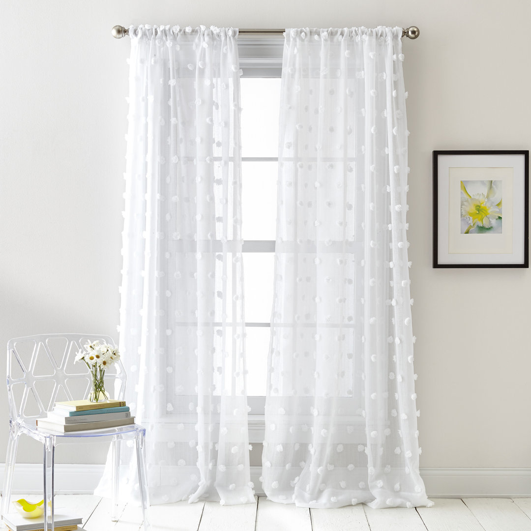 Ella Polyester Sheer Curtain Pair (Set of 2) DKNY Curtain 