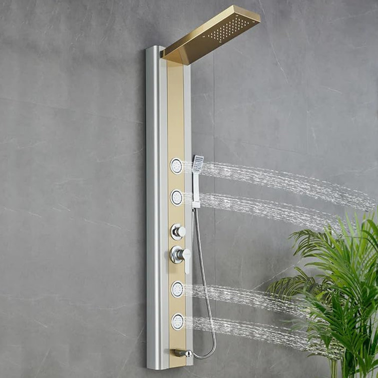 55" 4-Jet Shower System with Hand Wand - Requires existing shower head connection