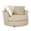 Chaise transitionnelle en chenille brune avec coussins de siège et de dossier en T, accoudoirs courbés et rembourrés en bois, l 58 po x P 58 po, H 38 po, accoudoirs amovibles boulonnés, profilé à glissière réversible en bois massif