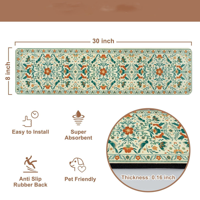 Tapis d'escalier fleur