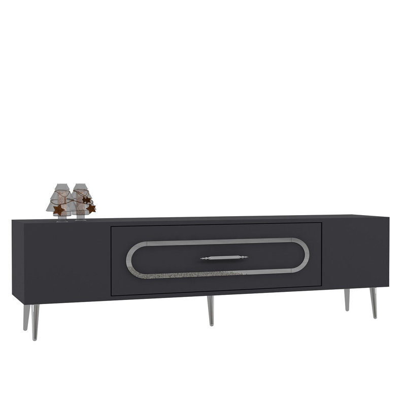 Olivia Unfinished TV Stand, 150cm, Grey/Silver