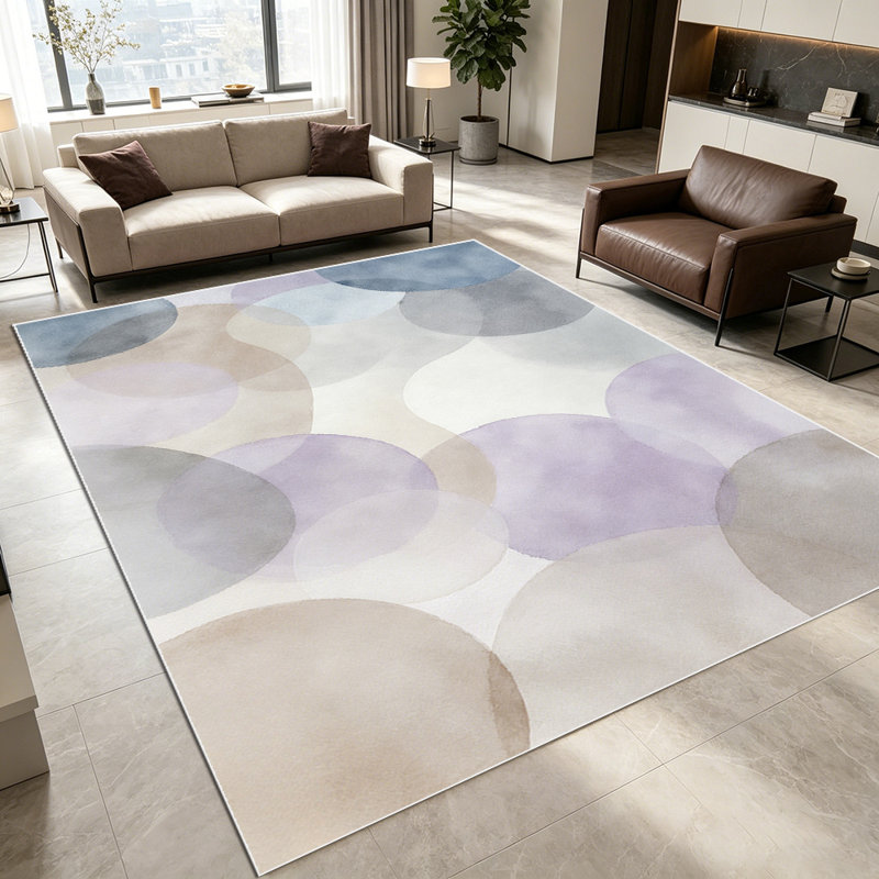 1PC Burnt Orange & Neutral Abstract Brushstroke area rugs for Living Room, Soft and Comfortable, Suitable for all seasons, easy-to-maintain, machine washable Indoor floor mat, Under Table Farmhouse suitable for dining space, bedroom, home office.